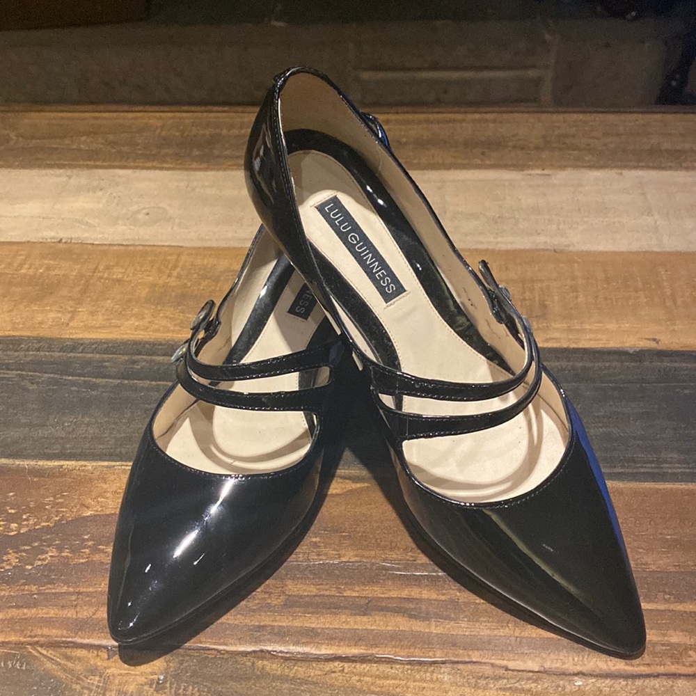 Black Paton leather fun with a little heal shoes. Great with jeans or a dress.
